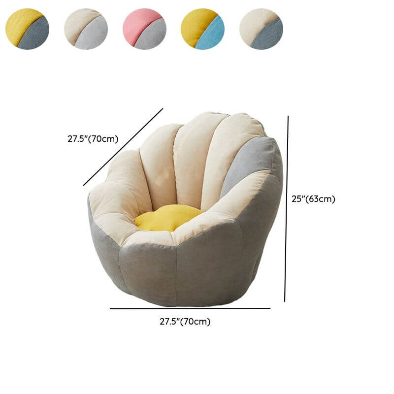 Minimalist Solid Lemon Yellow Cotton Blend Papasan Chair with Removable Slipcover & Sewn Pillow - Cozy Accent Chair for Living Room, Bedroom, or Reading Nook - Perfect for Relaxation and Home Decor