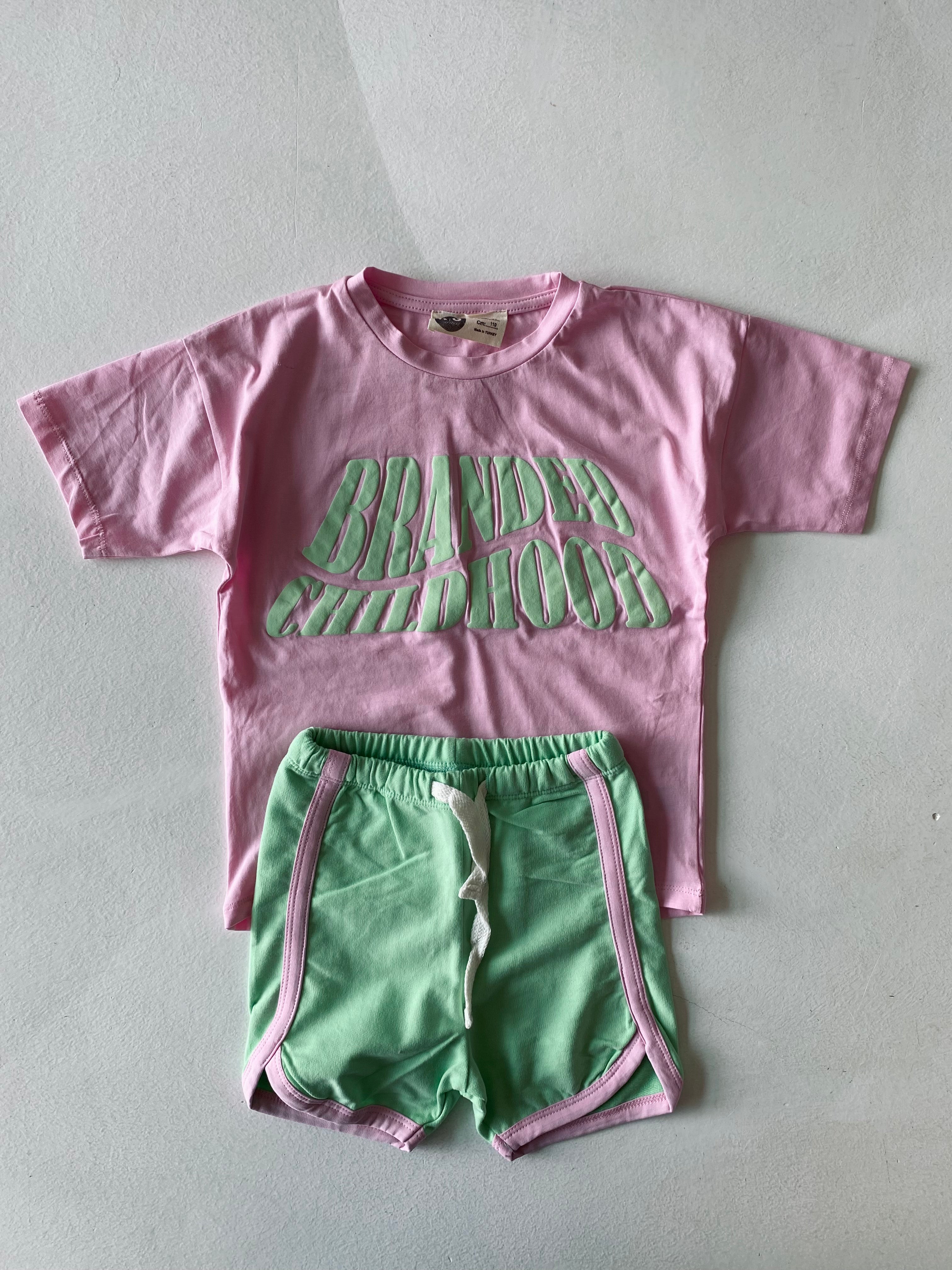 Kids Printed T-Shirt and Shorts Set - Cute Matching Outfits for Boys & Girls - Perfect for Playdates, School, and Summer Activities