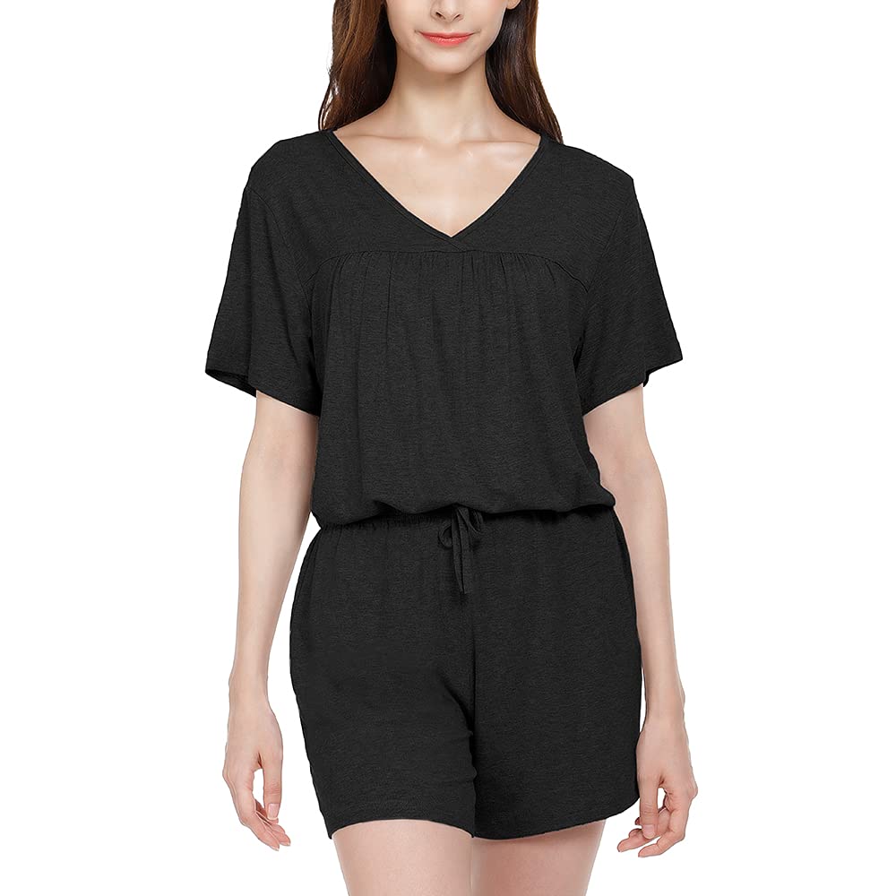 MANCYFIT Women's Long Sleeve Pajama Set - Soft V-Neck Sleepwear & Lounge PJS for Cozy Nights, Relaxing at Home, and Gift Giving
