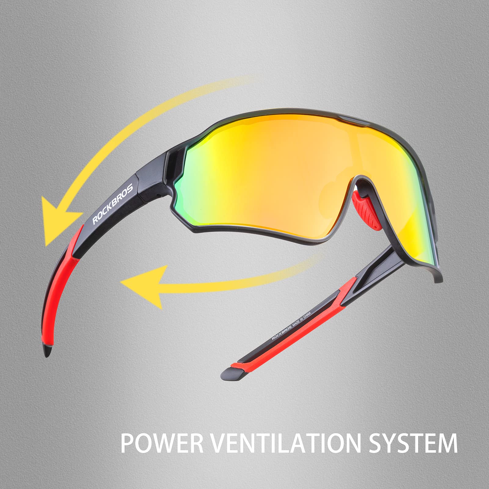 RockBROS Polarized Sunglasses for Men & Women - UV400 Protection, Anti-Glare Cycling Glasses - Perfect for Road Biking, Running & Outdoor Sports