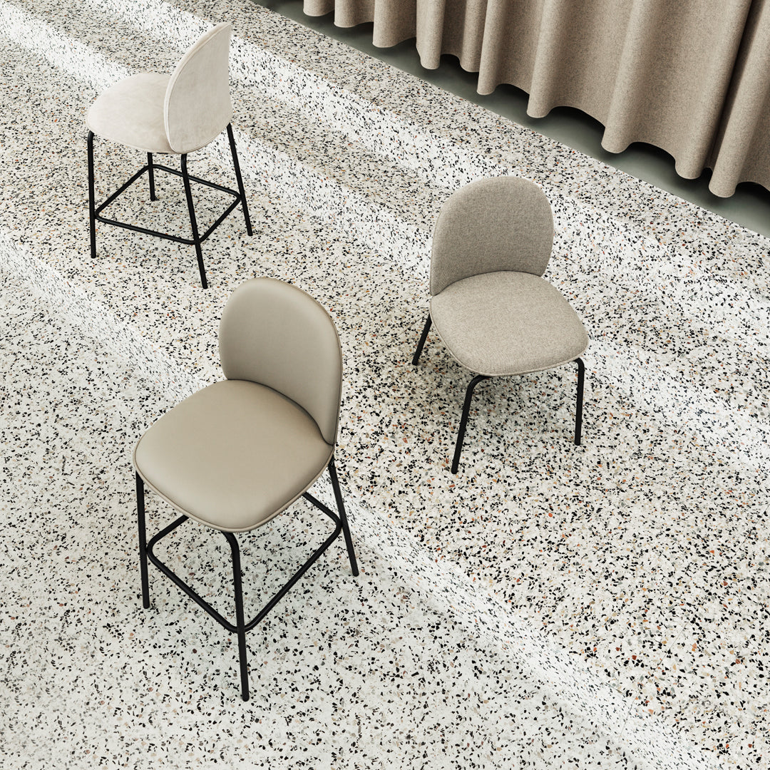 Ace Bar Chair - Fully Upholstered Counter Stool for Kitchen Island, Breakfast Nook & Home Bar | Comfortable Modern Dining Seating