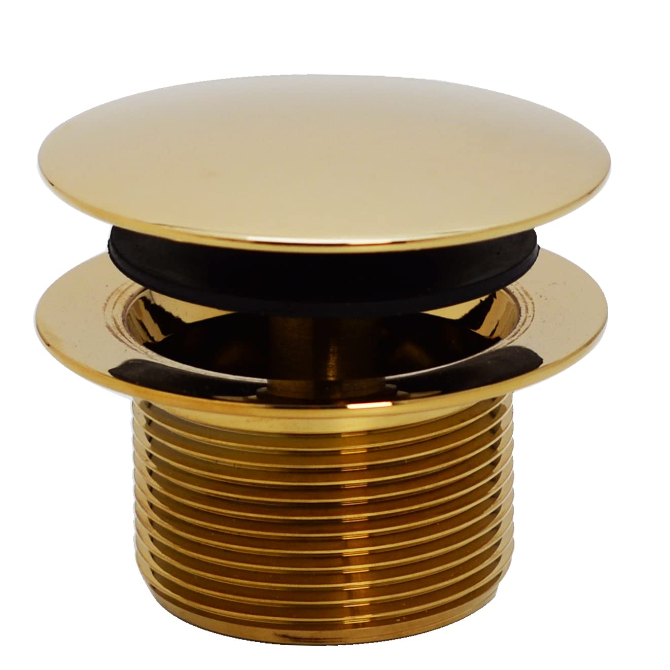 Westbrass 493144HRHBJ-01 Semi-Exposed Tip-Toe Bath Waste & Overflow Kit with Ball Joint, Illusionary Faceplate & ABS Fittings - Polished Brass Finish for Bathtub Drain Installation & Bathroom Renovation