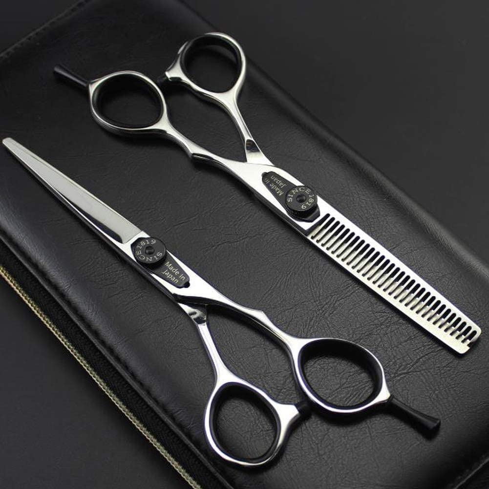Premium Professional Hair Cutting Scissors 6 Inch - Barber Shears for Styling, Trimming & Fringe Cutting - High Carbon Steel Japanese Sharp Hairdressing Scissors for Salon & Home Use