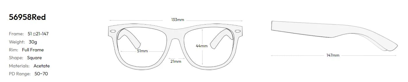 CCspace Women's Full Rim Oversized Square Acetate Reading Glasses +1.0 to +4.0 - Fashionable Blue Light Blocking Readers for Work, Reading & Computer Use