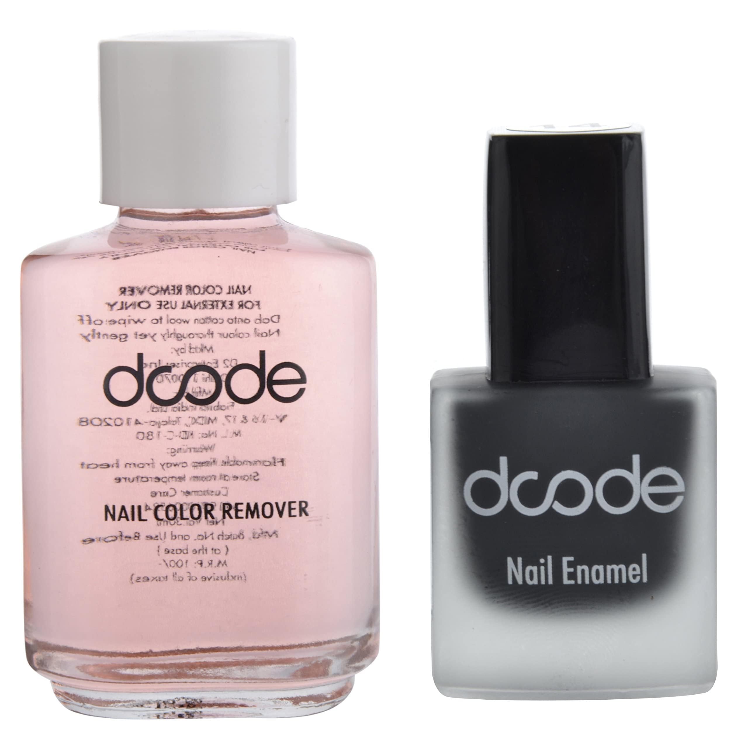 DSDE Nail Polish and Remover Combo Set - 9ml Nail Polish & 30ml Nail Polish Remover for At-Home Manicures & Pedicures
