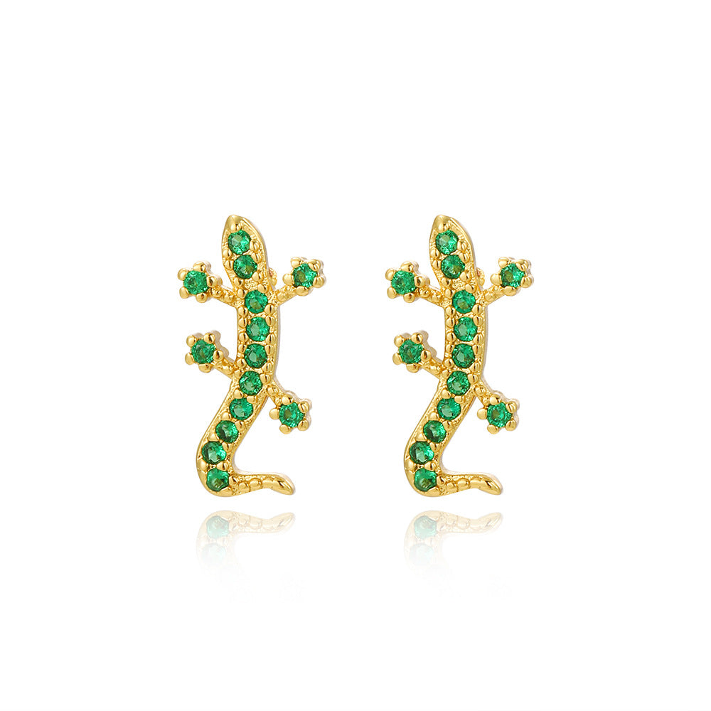 20G Lizard Conch Stud Animal Helix Piercings | EGD0285 - Unique Body Jewelry for Cartilage, Tragus & Helix Piercing - Perfect for Punk, Goth & Alternative Fashion Styles