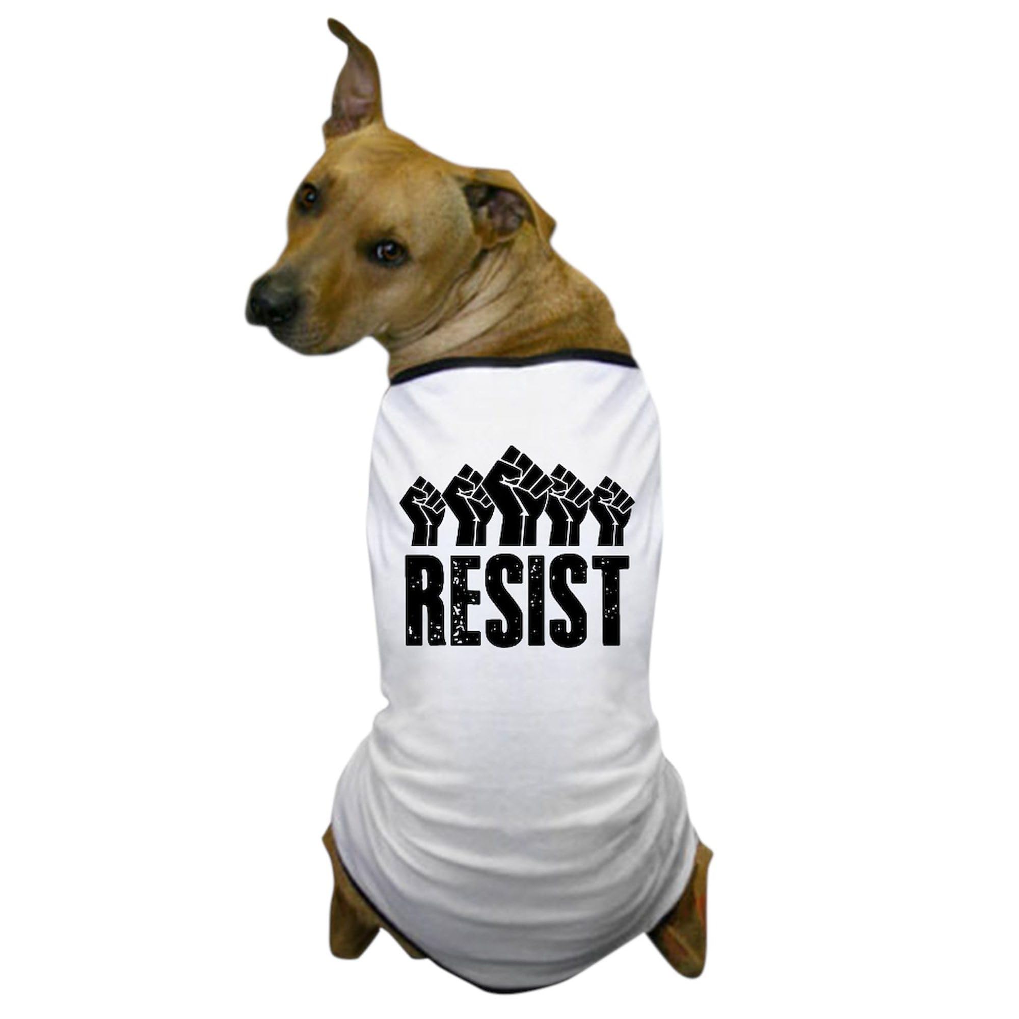 Resist Dog T-Shirt - Funny Pet Clothing & Costume for Dogs - Perfect for Pet Lovers, Protests & Dress-Up Parties