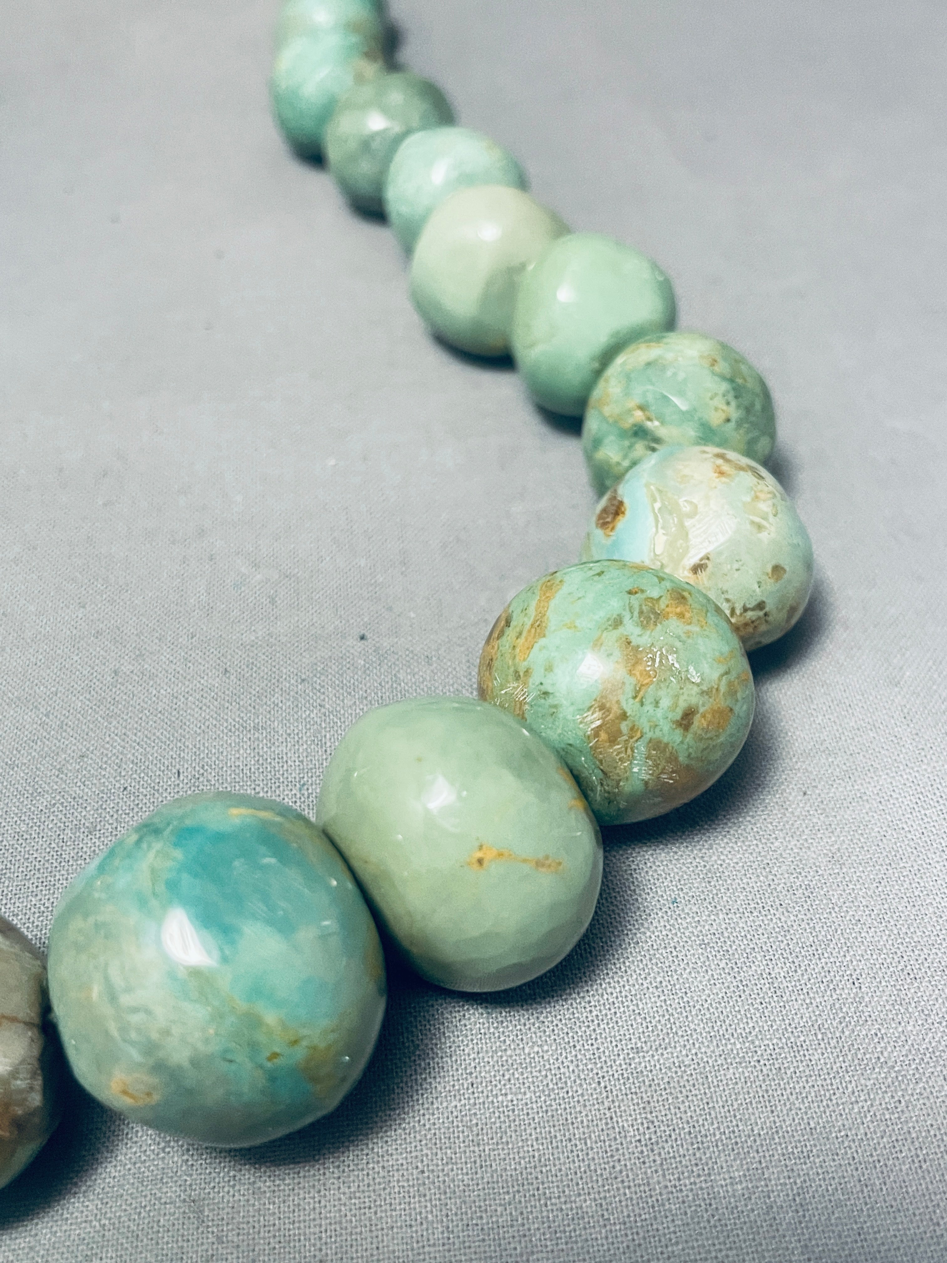 191 Grams Rare Bulbous Green Turquoise Sterling Silver Pendant Necklace for Women - Handmade Jewelry Gift for Birthday, Wedding & Special Occasions