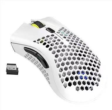 Professional Wireless Silent Mouse - 7 Button Backlit Ergonomic Gaming Mouse with Honeycomb Design (BM600) for PC, Laptop, Office & Gaming Use