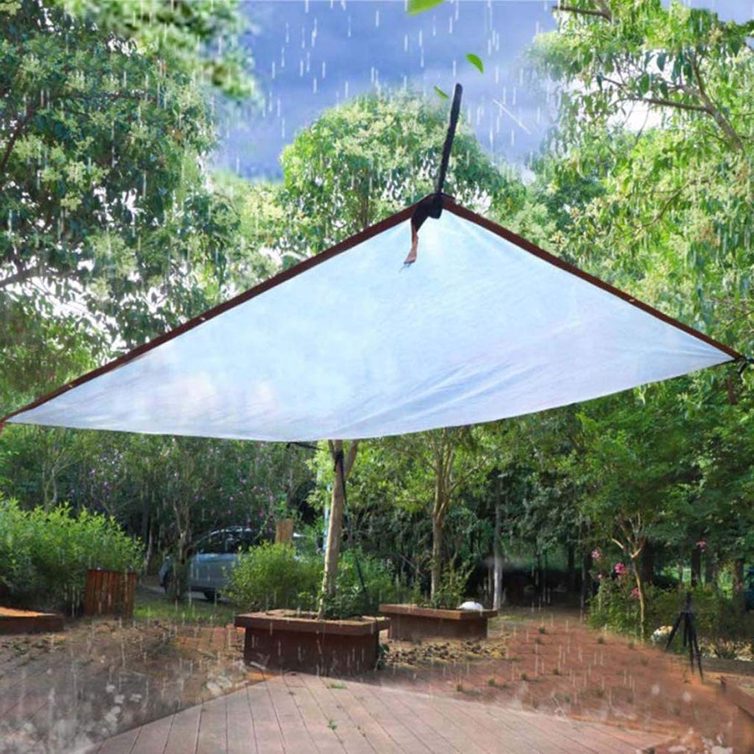 Heavy Duty Waterproof Clear Poly Tarps 16'X26' - 5 Mil Thick Tarpaulin with Reinforced Metal Grommets - Multipurpose Protective Cover for Nursery, Greenhouse, Garden, Camping, Construction & Outdoor Use