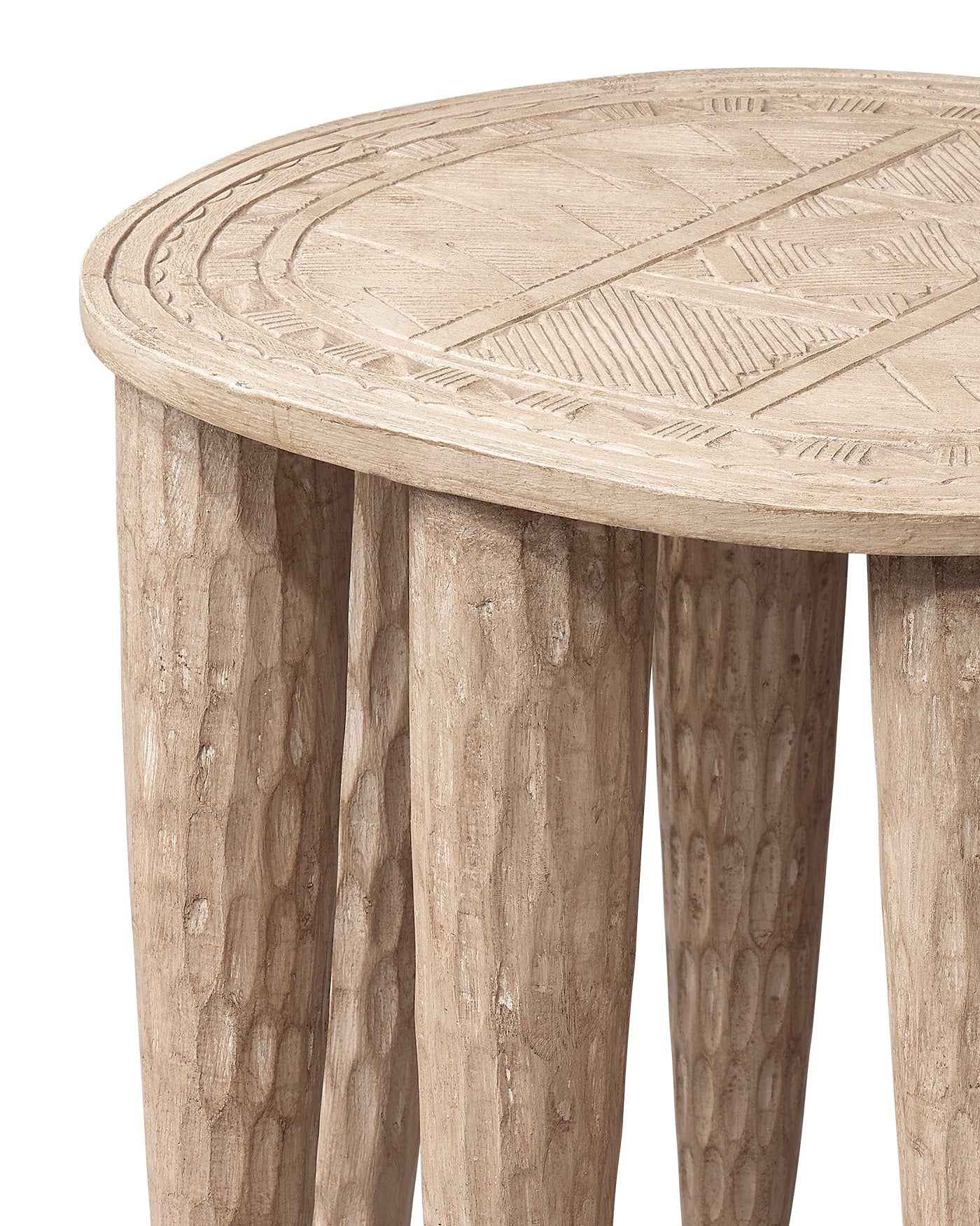 Naga Side Table - Natural Wood Nightstand, Bedside Table for Bedroom, Living Room & Office - Modern Minimalist End Table with Storage Shelf
