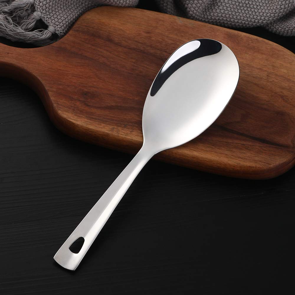 6-Piece Stainless Steel Titanium Plated Salad Serving Set - Mirror Polished Heavy Duty Salad Spoons (10.3 Inches/26.2cm) for Home, Kitchen & Restaurant Use | Perfect for Dinner Parties, Buffets & Catering Events