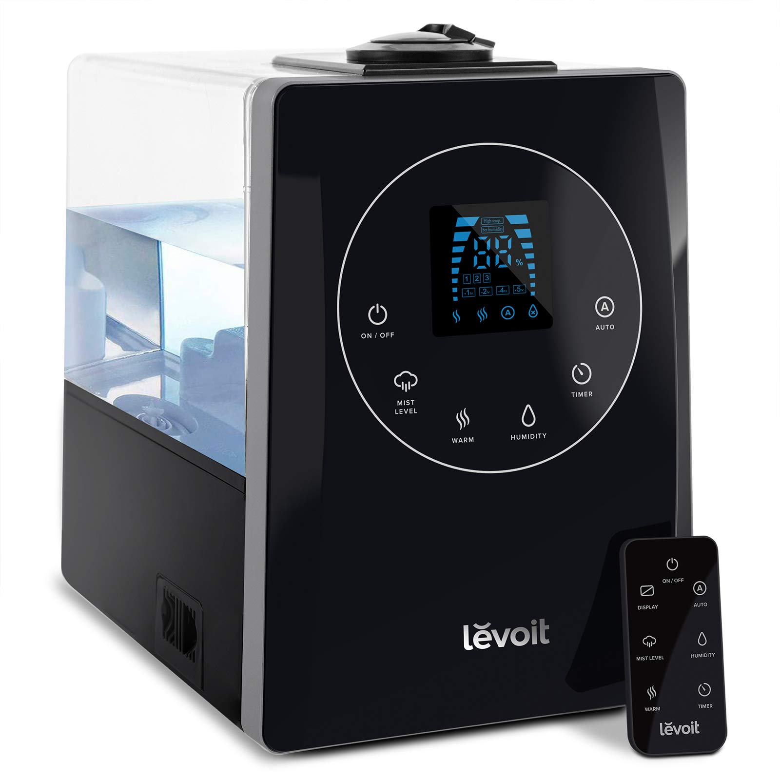 **LEVOIT 6L Cool Mist Humidifier for Large Rooms & Bedrooms - Top Fill Ultrasonic Air Humidifier with Essential Oil Diffuser, Black & Gray - Perfect for Home, Indoor Plants & Aromatherapy**