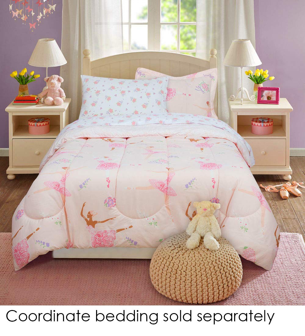 Pink Dancing Ballerina Window Curtains 48x84 Inches - Elegant Ballet-Themed Drapes for Girls' Bedroom & Nursery Decor