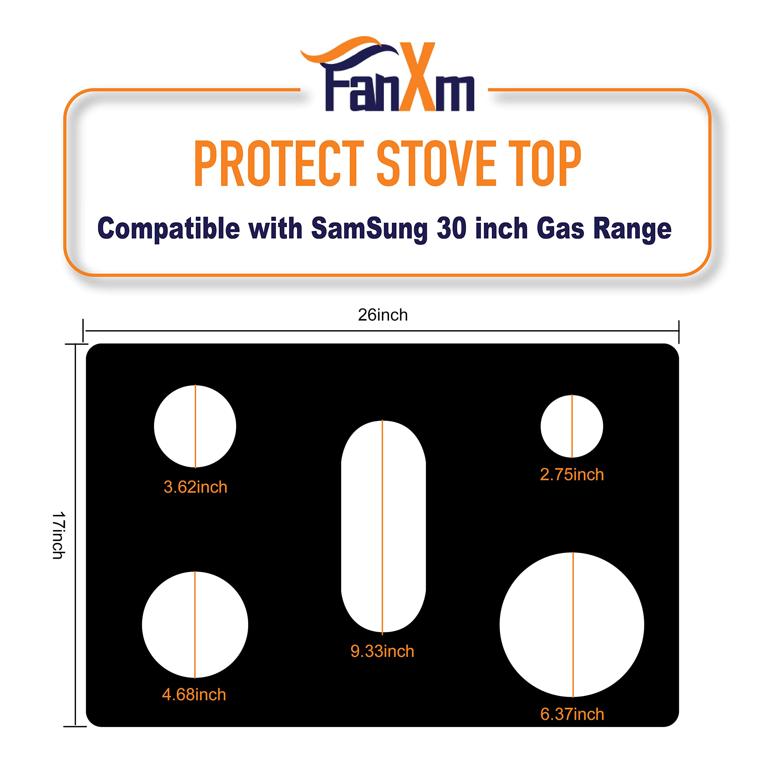 Samsung 30-Inch Gas Stove Protector - Whole Piece Design, Washable & Durable - Compatible with NX58M6630, NX58R6631, NX58M6650 - Perfect for Kitchen Safety & Countertop Protection
