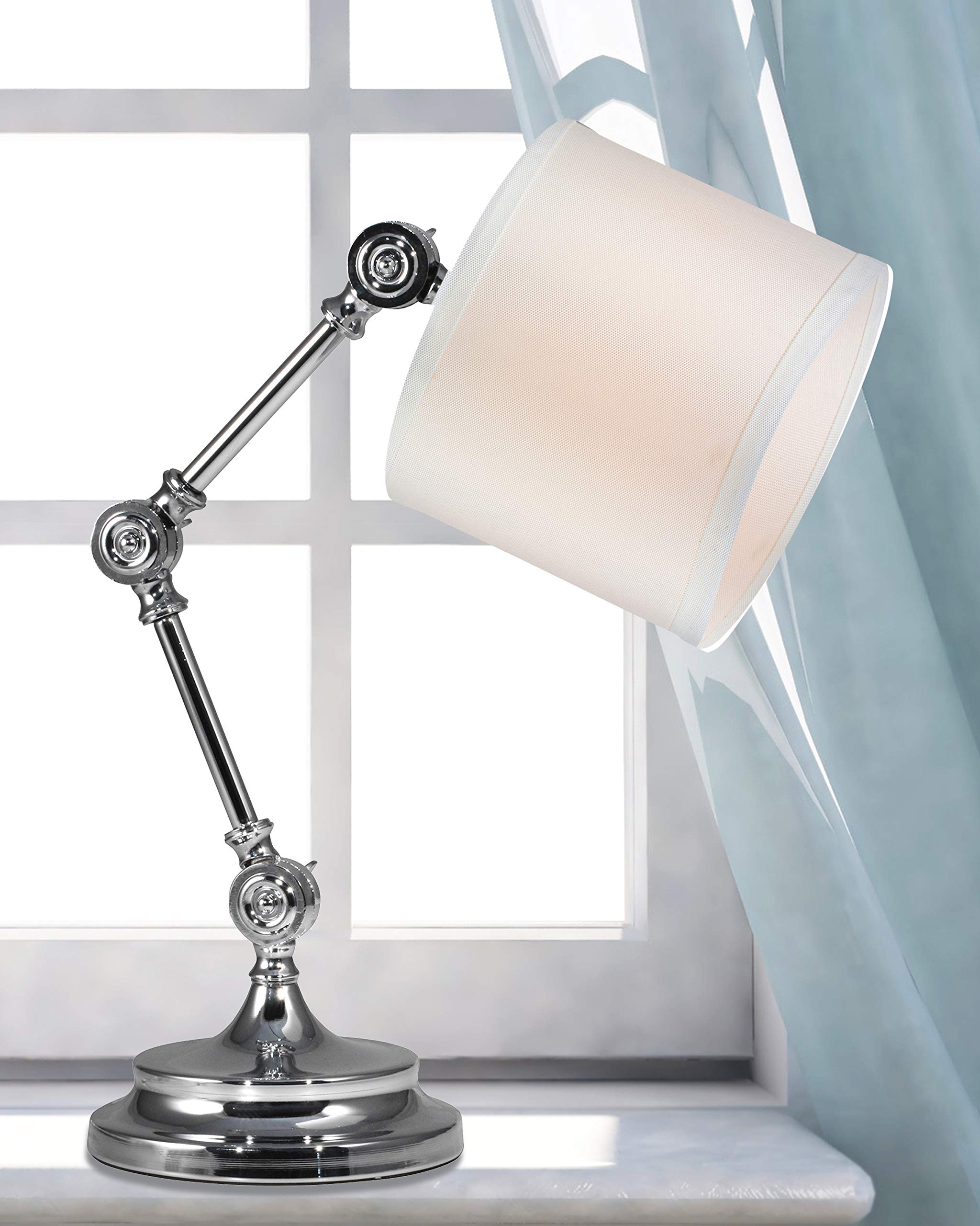 Dale Tiffany PT15321 Arundel Directional Desk Lamp - Polished Chrome Finish - Adjustable Office Lighting for Home & Workspace