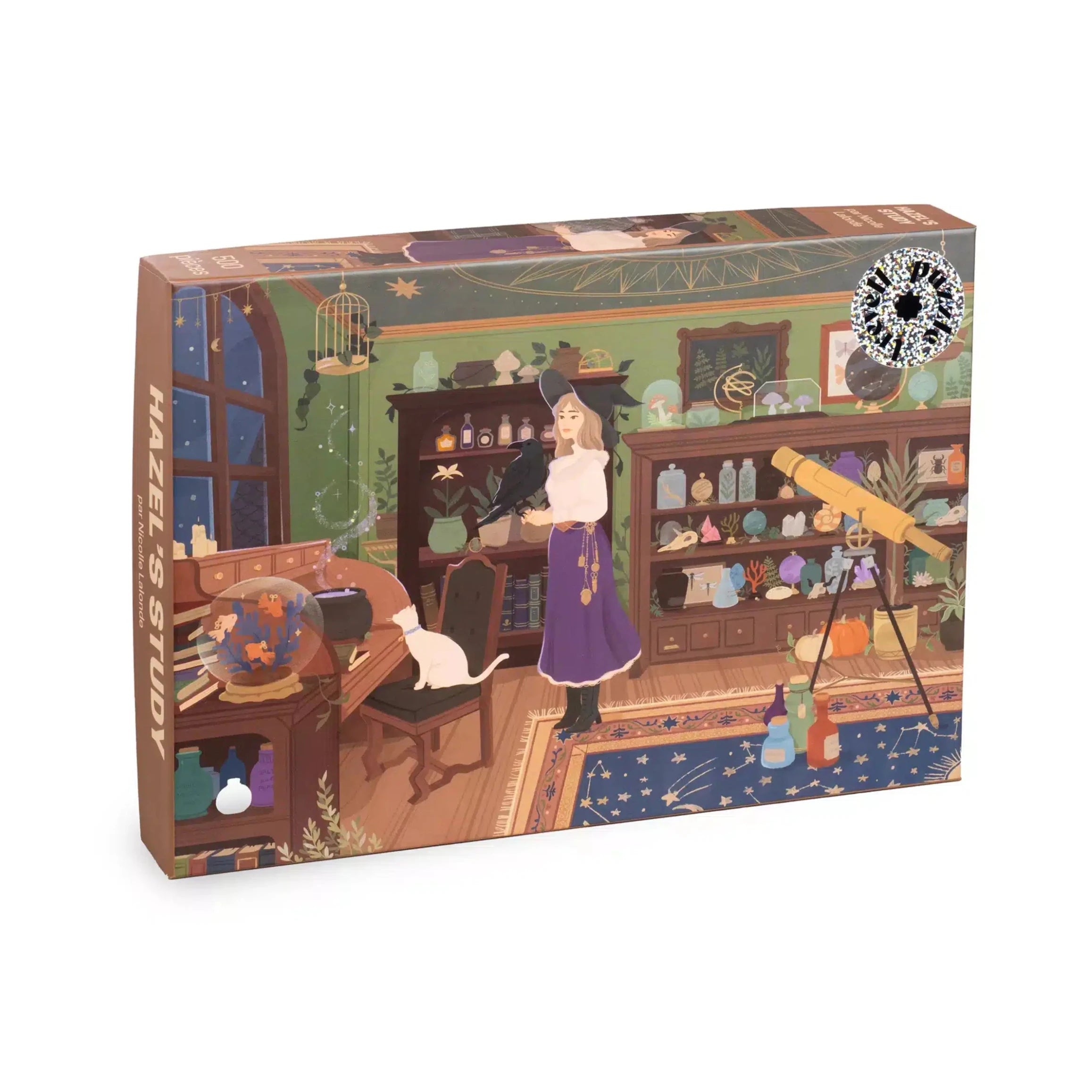 500 Piece Jigsaw Puzzle - Beautiful Hazel's Study Scene - Perfect for Family Game Night & Relaxation Activities