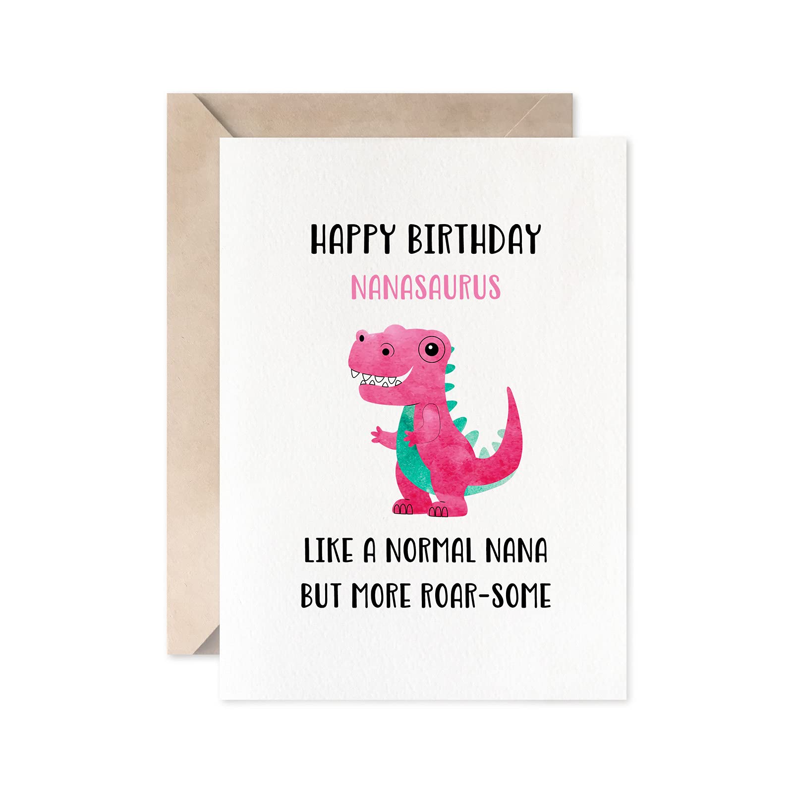 Funny Dinosaur Birthday Card for Nana - Perfect Gift for Grandma's Birthday