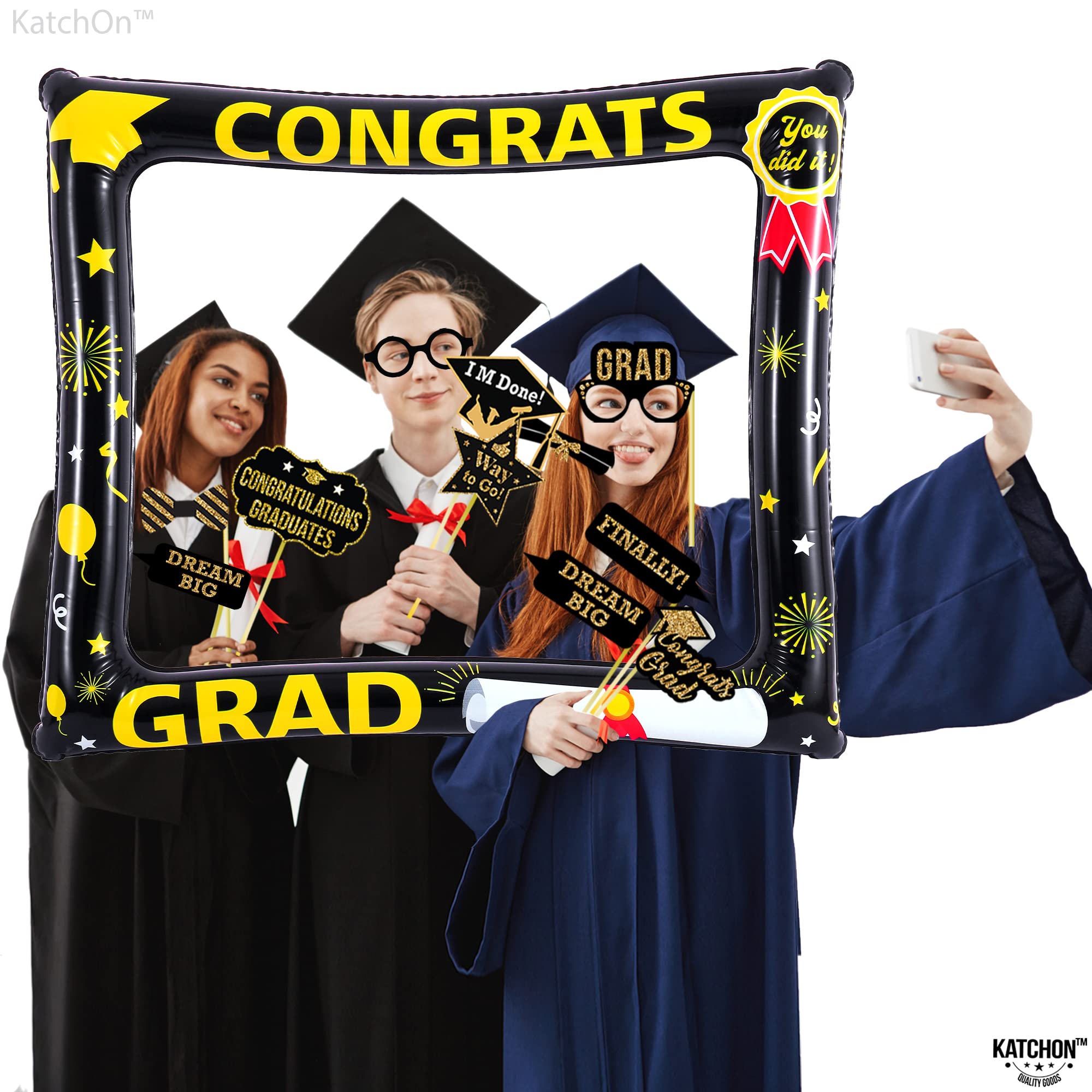 KatchOn 2025 Graduation Photo Booth Props - 20-Pack Large 30 Inch Photo Frame & Decorations | Graduation Party Supplies for Photoshoot, Ceremony & Celebration | Perfect for Graduation Parties, School Events & Yearbook Photos