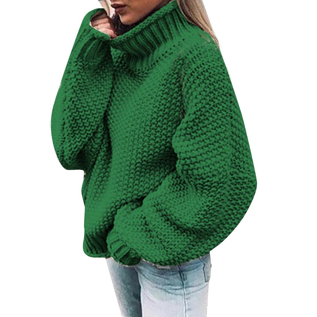 Women's Turtleneck Sweater - Soft Knit Loose Pullover Jumper for Winter | Cozy & Cute Casual Wear for Office, Dates & Outings
