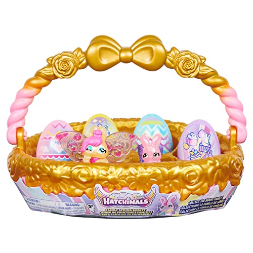 Bunny Family Basket - Gold