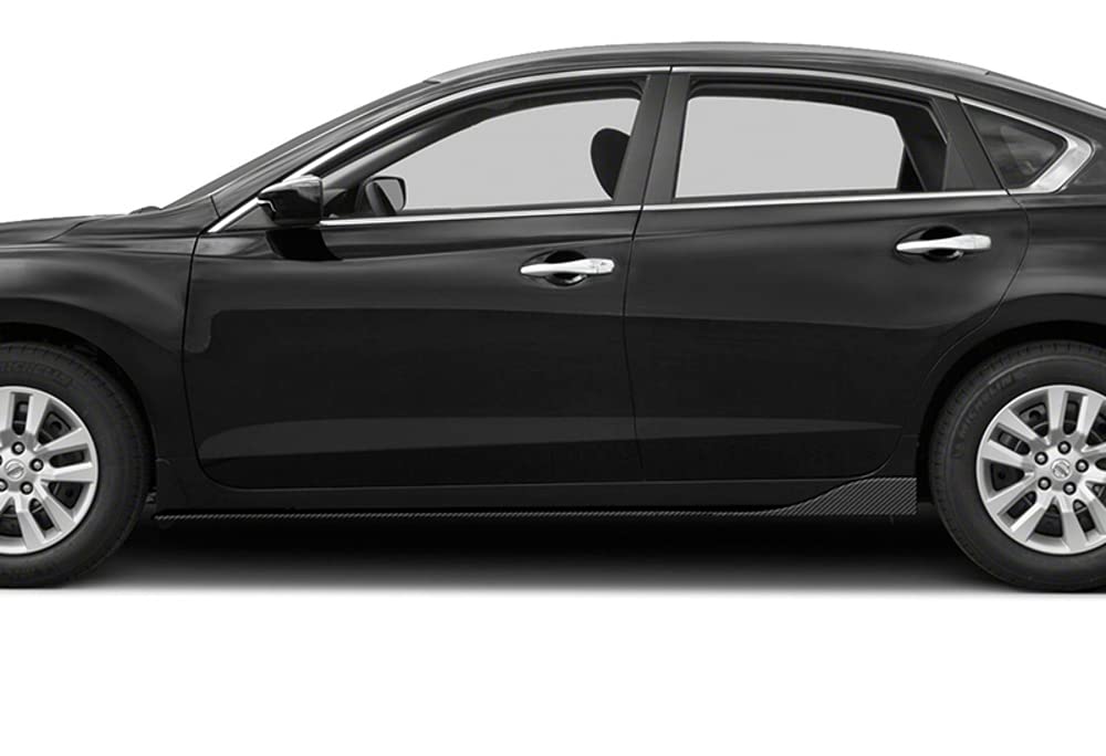 9-Piece Front Bumper Lip Kit & Side Skirt Extensions Diffuser Set for 2010-2013 Infiniti G37 Sedan 4DR | ABS Plastic Painted Carbon Fiber Style | Enhances Aerodynamics & Sporty Look | Perfect for Car Enthusiasts & Street Racing