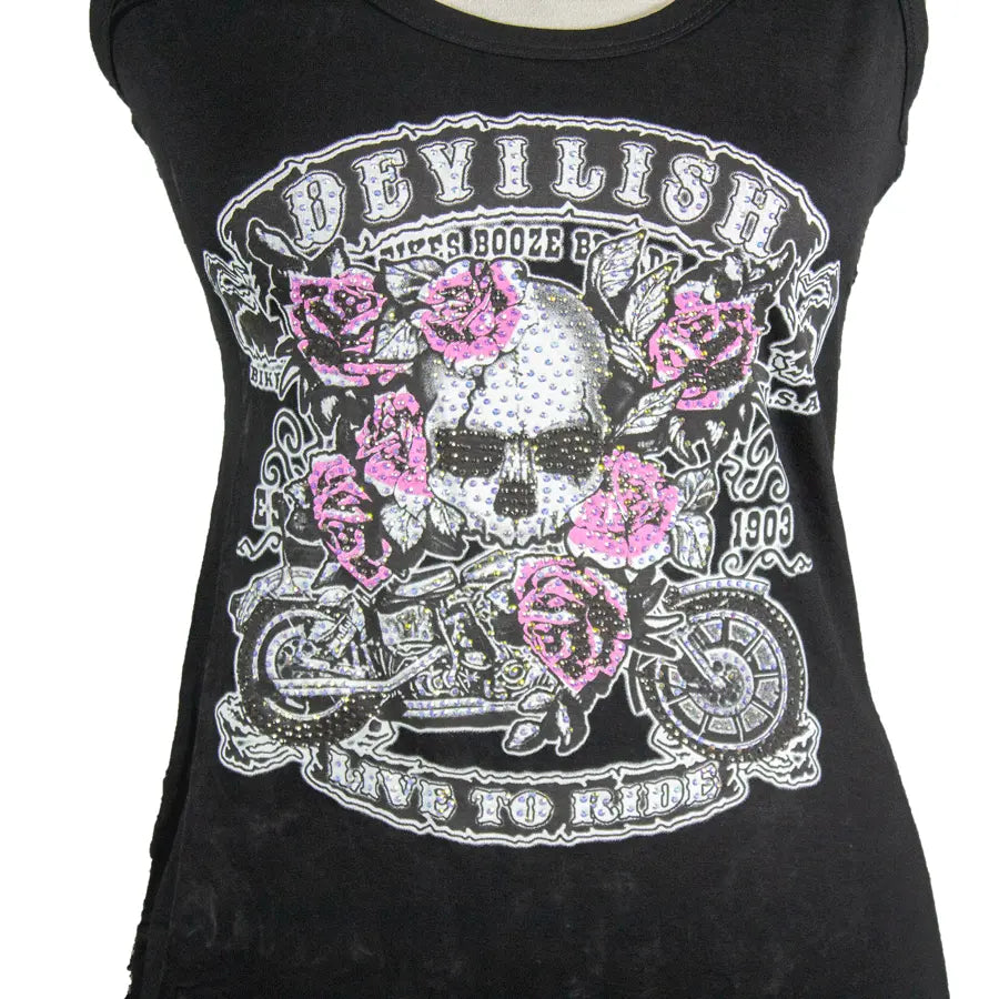 Devilish Lace Back Tank Top for Women - Sexy Open Back Summer Blouse - Perfect for Beach, Party & Date Night Outfits