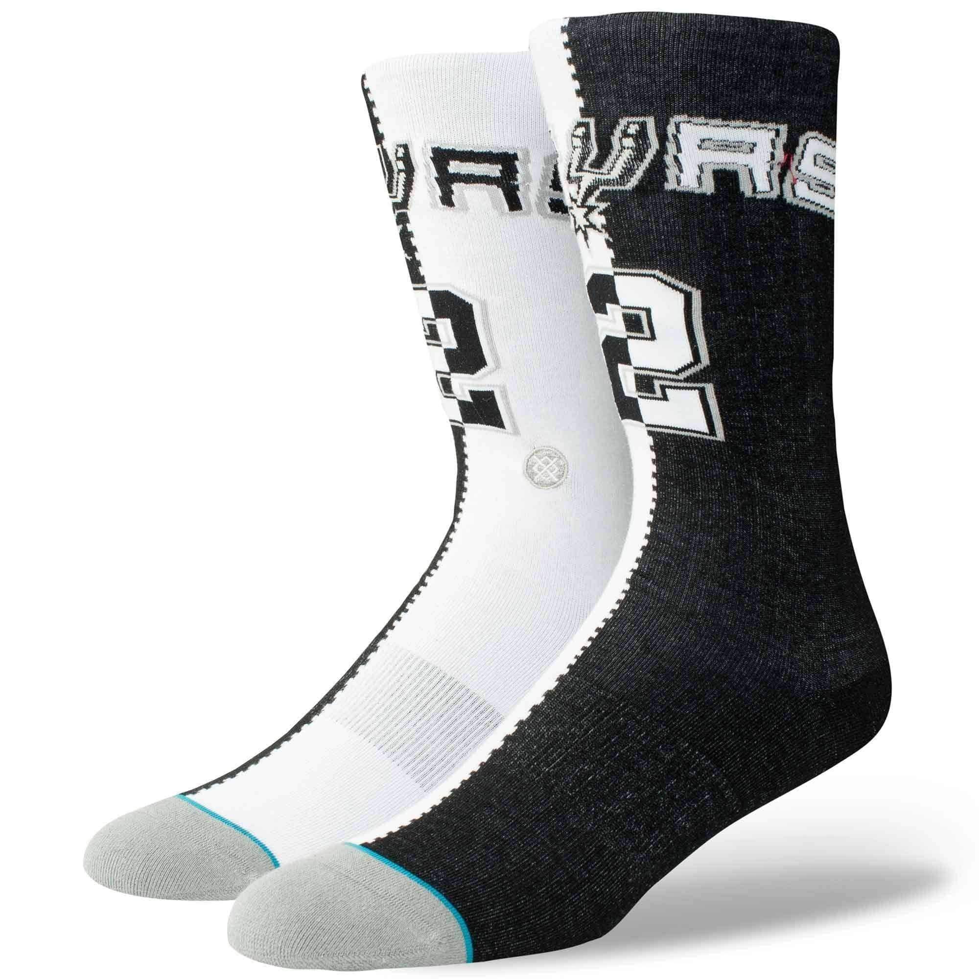Stance M545A18LEO Men's Leonard Split Jersey Socks - Black, Medium (6-8.5) | Breathable Athletic Socks for Running, Basketball & Workout | Comfortable Performance Socks for Sports & Casual Wear