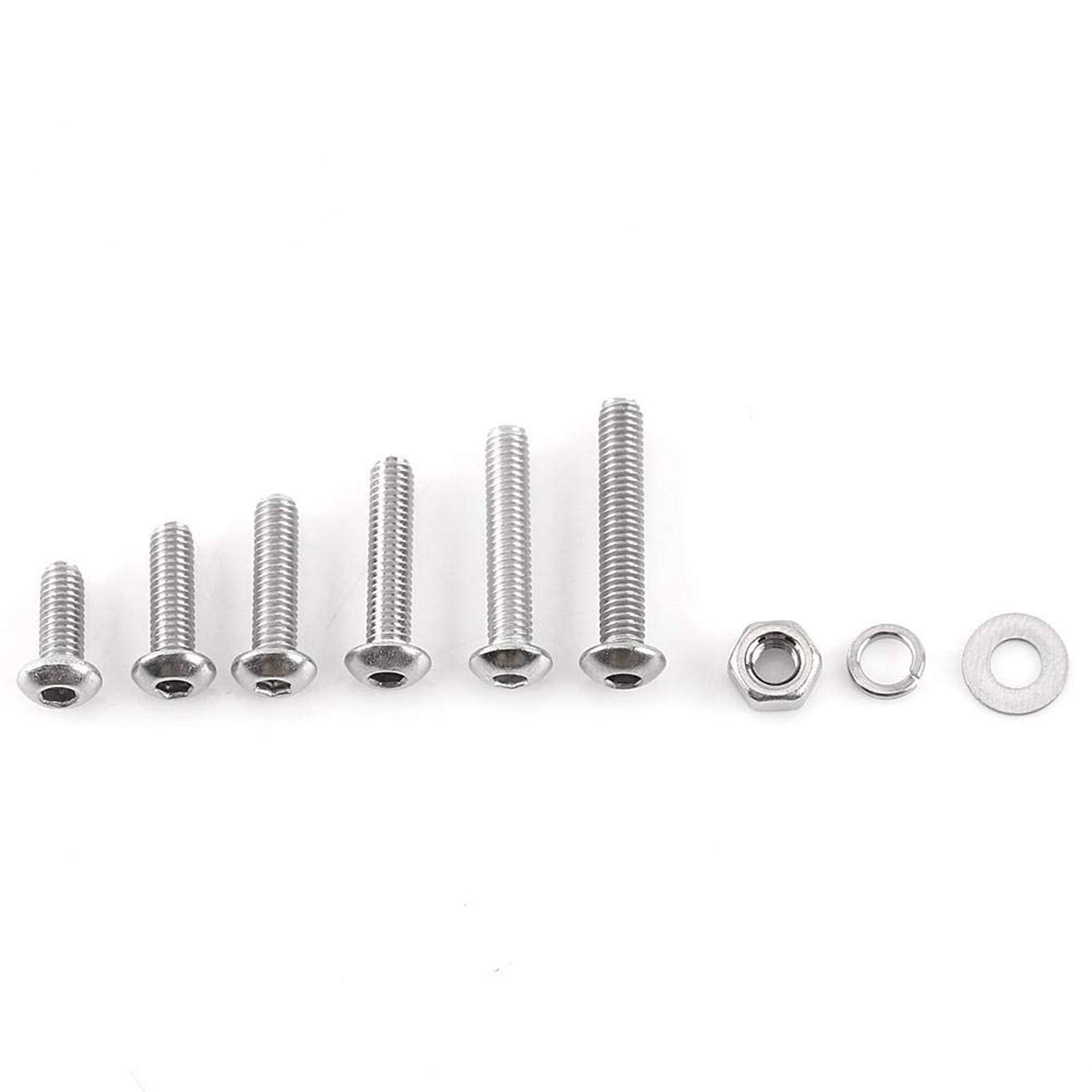304 Stainless Steel M3 Screws & Nuts Kit - 300pcs Hex Socket Head for DIY & Repair