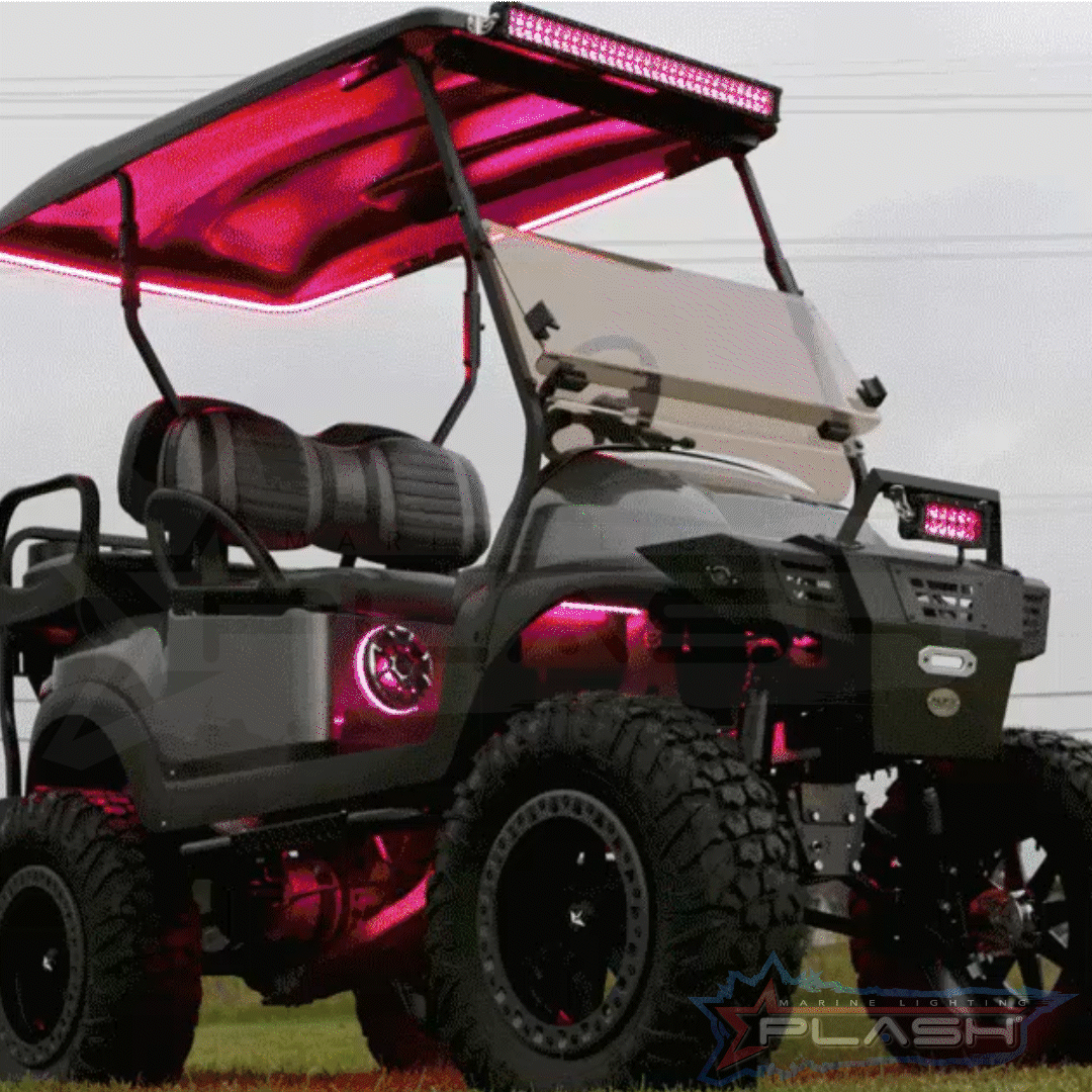 4 Passenger Golf Cart LED Light Kit - Bright Headlights & Taillights for Night Driving - Perfect for Golf Courses, Campuses & Resorts