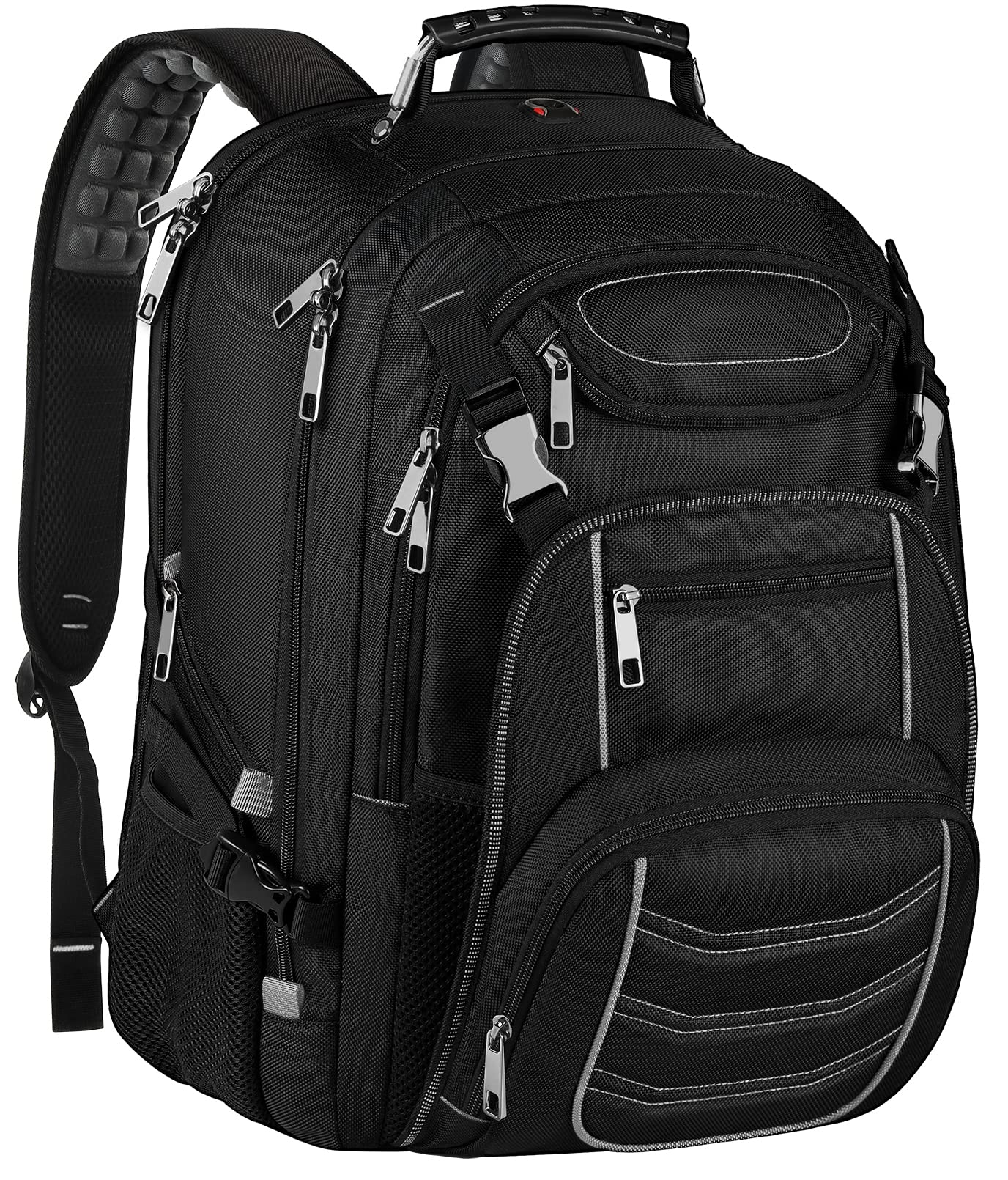 **18.4 Inch Large Laptop Backpack for Men & Women - 60L Extra Large Gaming Backpack with USB Charging Port, TSA Approved, RFID Anti-Theft Pocket, Durable Travel & Work Computer Bag (21.2x15.5x11.5 Inch, Grey) - Perfect for Business Trips, College, Commuting & Air Travel**