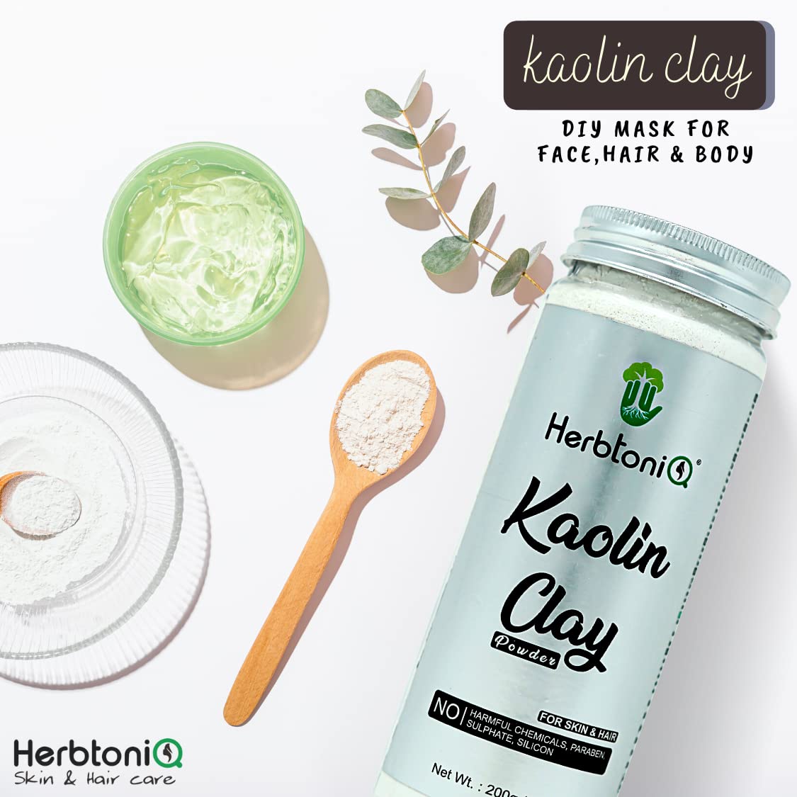 Organic Kaolin Clay & Charconite Mud Clay Powder for Face & Hair Masks – 400g (2-Pack) | Deep Cleansing, Detoxifying & Skin Purifying | Perfect for Spa Days, DIY Beauty Treatments & Natural Skincare Routines