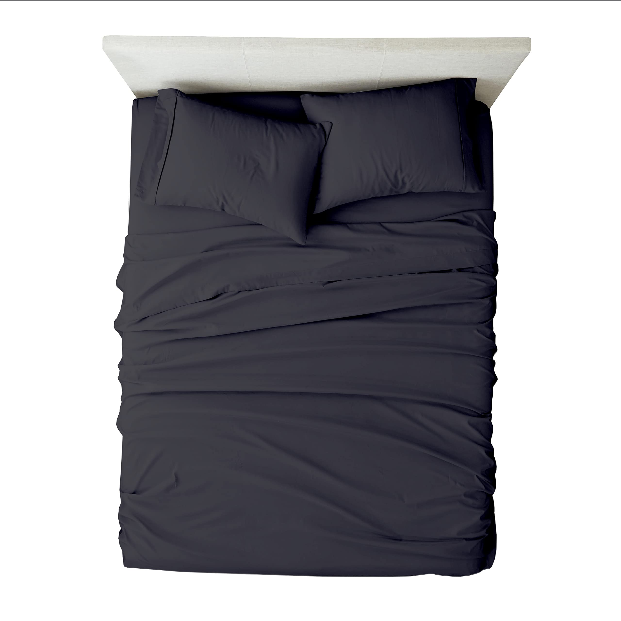 Premium Giza Egyptian Cotton Sheets Set - Full XL, 4-Piece, Slate Grey for Deep Mattress & Luxurious Sleep