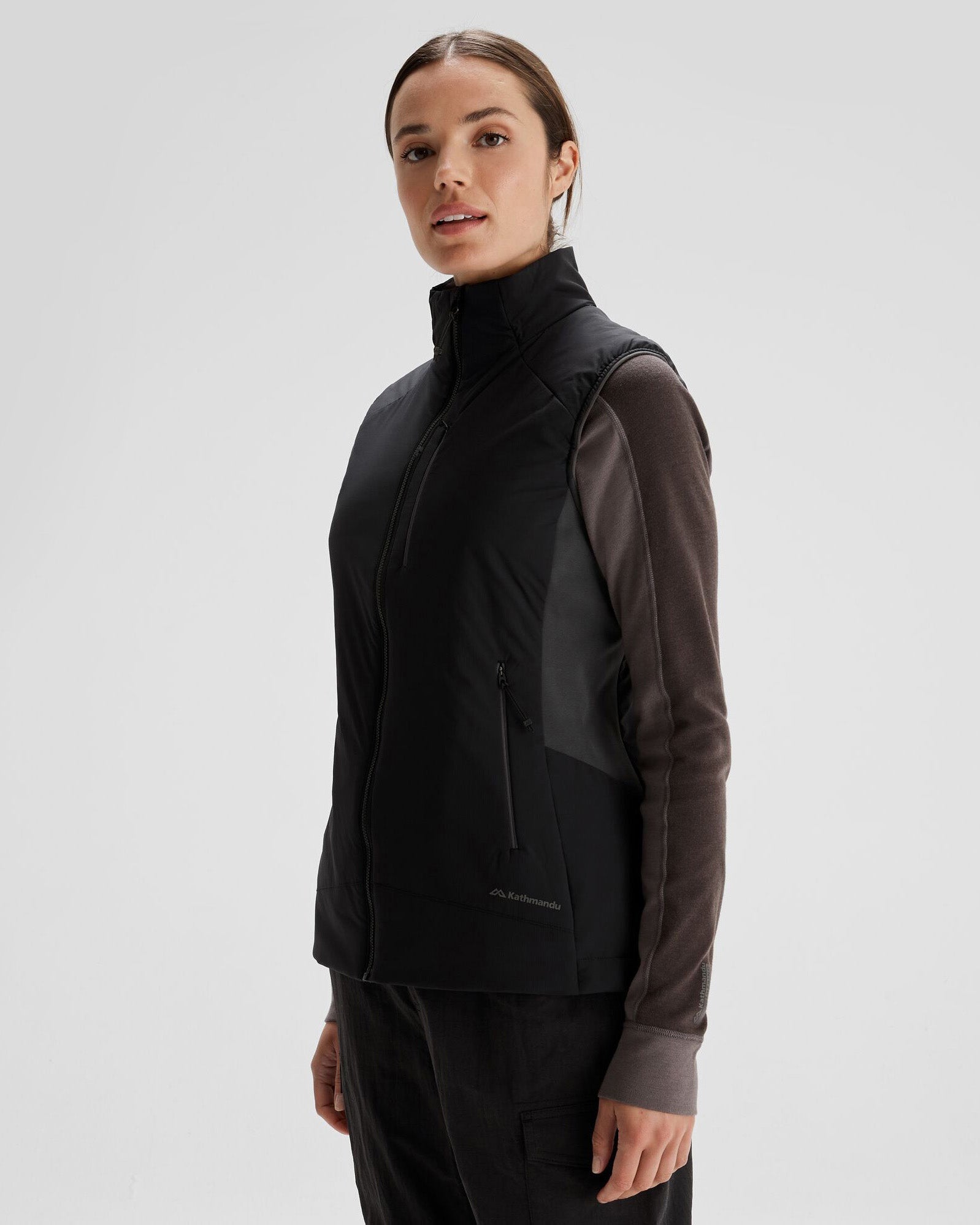 Women's Seeker PrimaLoft® Active Vest - Lightweight Insulated Jacket for Outdoor Activities, Hiking & Running | Black Stingray Color | Water-Resistant Winter Wear
