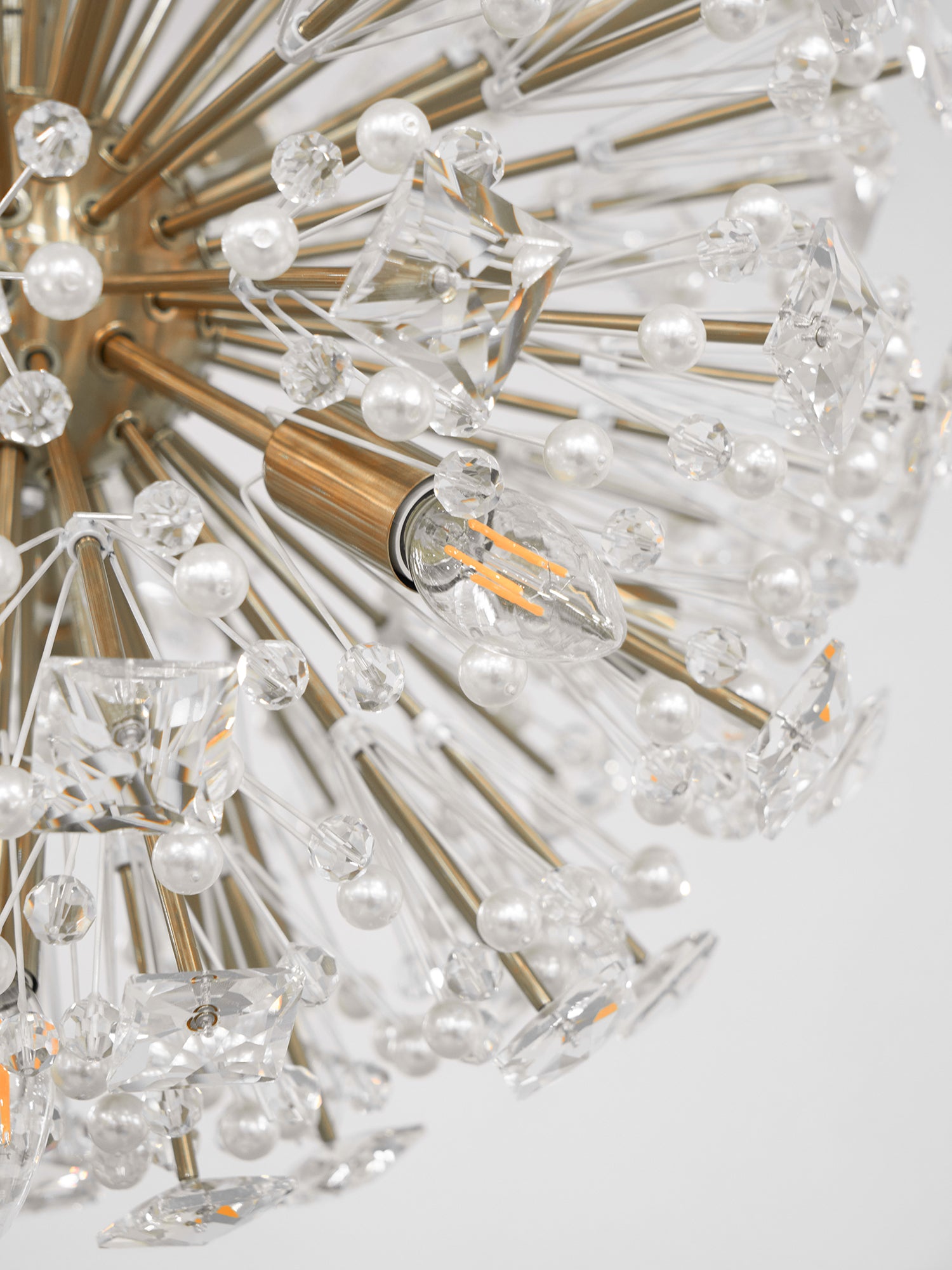 Dickinson Chandelier - Elegant Crystal Ceiling Light Fixture for Dining Room, Living Room & Bedroom | Perfect for Home Decor & Wedding Venues