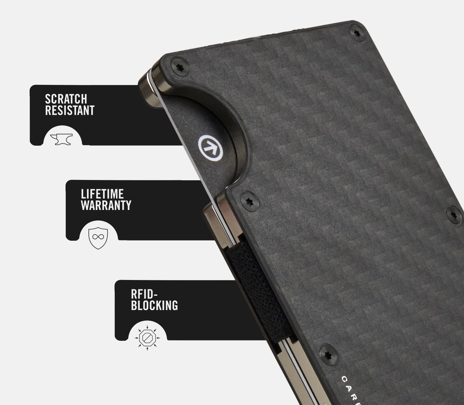 Ridge Wallet Monaco White Carbon Fiber Slim Minimalist RFID Blocking Front Pocket Wallet for Men - Perfect for Everyday Carry, Travel & Gifts
