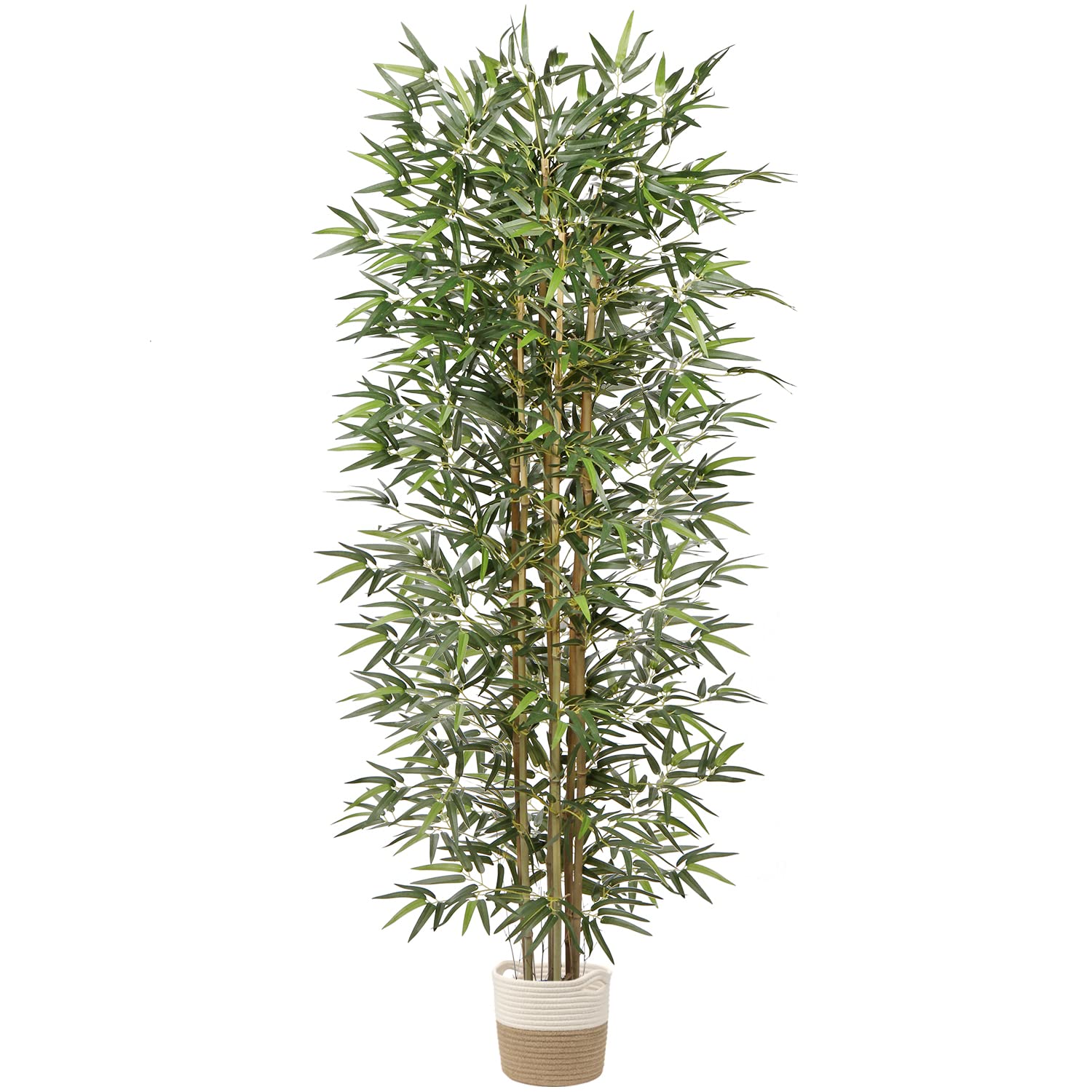 6ft Artificial Bamboo Silk Tree in Pot - 72 Inch Realistic Fake Greenery Plant for Home, Office, Indoor & Outdoor Decor - Perfect for Living Room, Patio, and Workspace