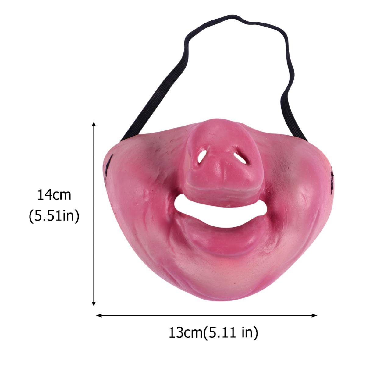 Funny Halloween Half Face Mask - Pig Cosplay Scary Boar LED Vampire Mask for Halloween Party, Cosplay & Masquerade | Perfect for Costume Parties, Trick or Treat & Spooky Events