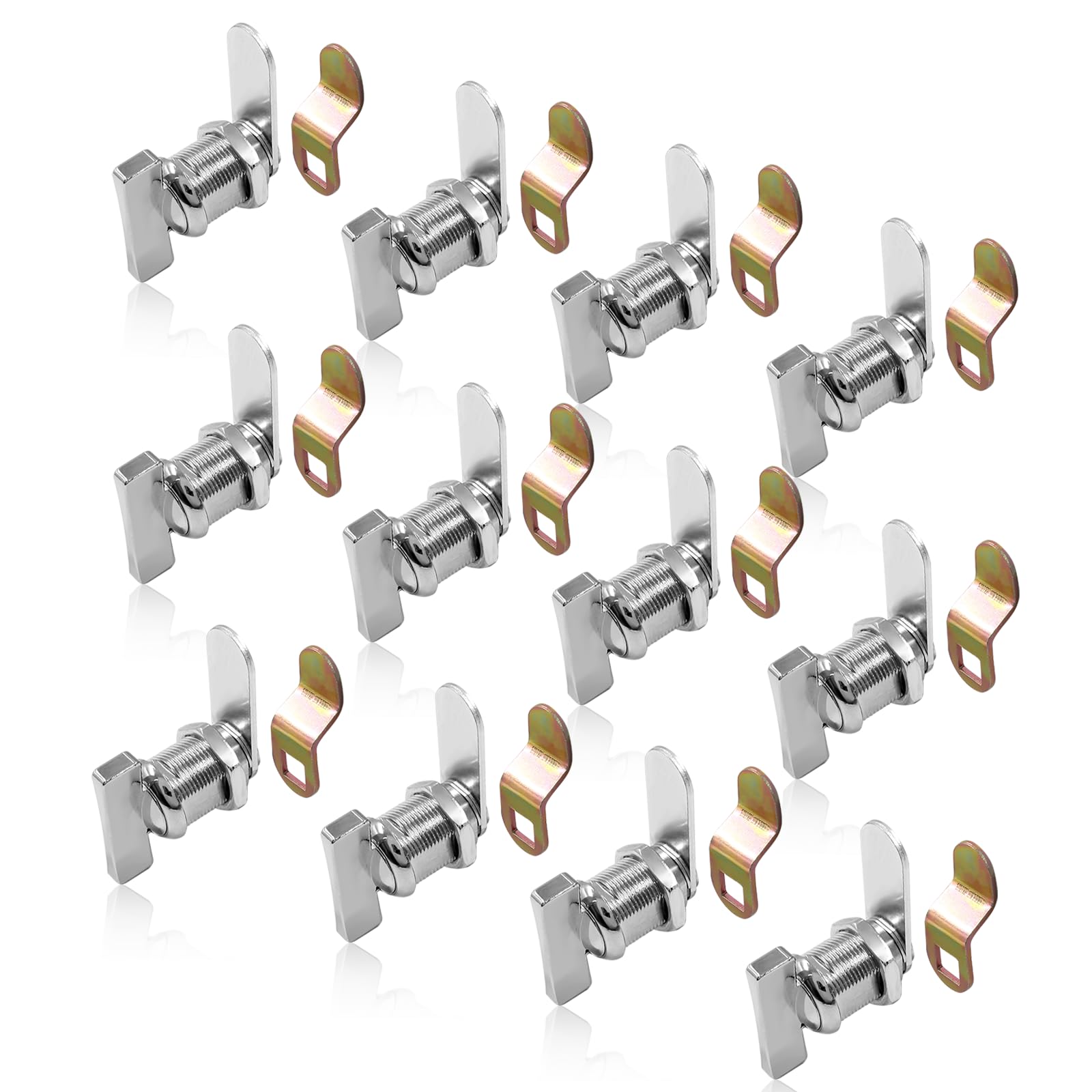 12-Piece Cam Lock Thumb Operated Cabinet Locks - 7/8