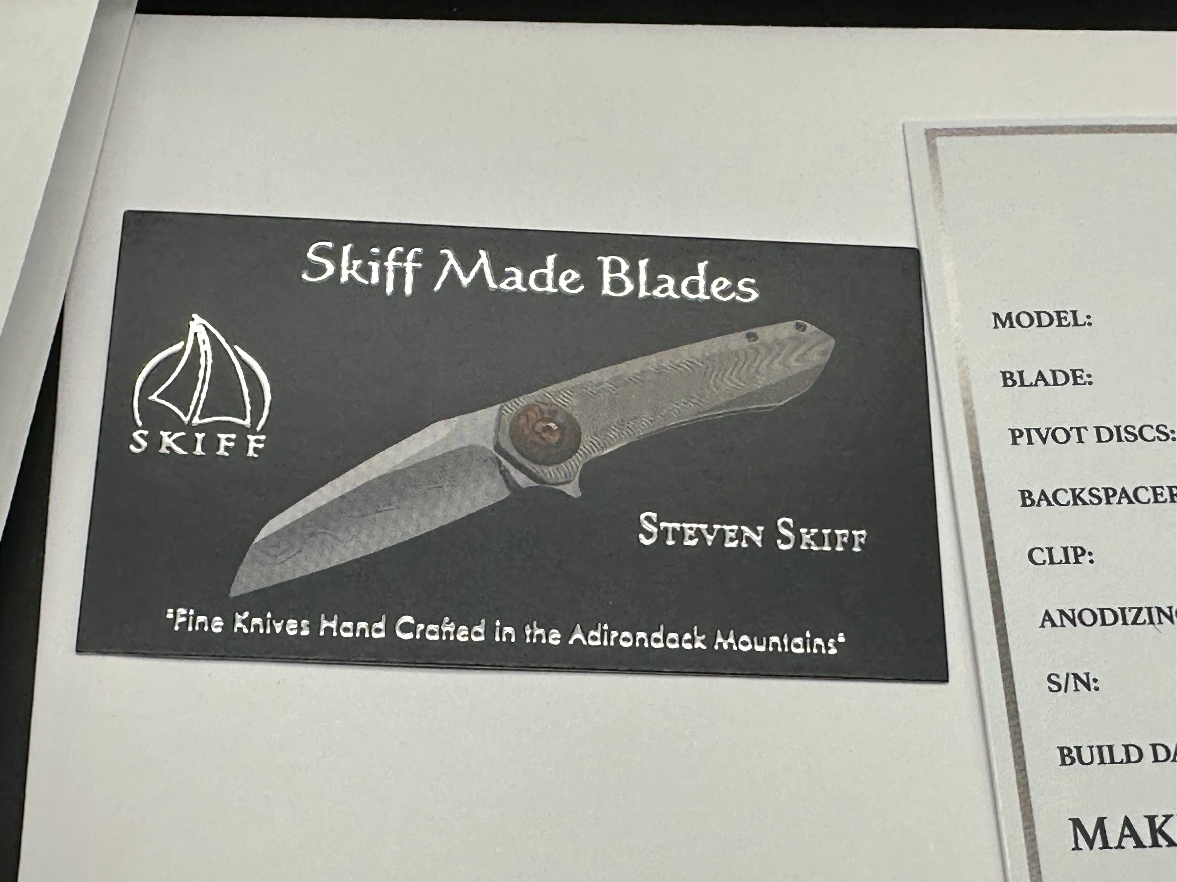 Skiff Made Blades Fugitive - Premium Non-Anodized Pocket Knife for EDC, Outdoor Adventures & Survival Gear