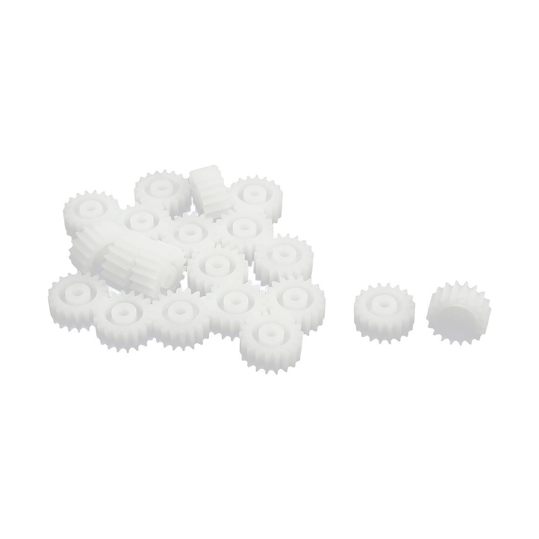 uxcell 20 Pcs 10mm x 2mm 18 Teeth Plastic Gear for Car Model Motor Spindle - Replacement Parts for RC Cars, DIY Models & Hobby Projects