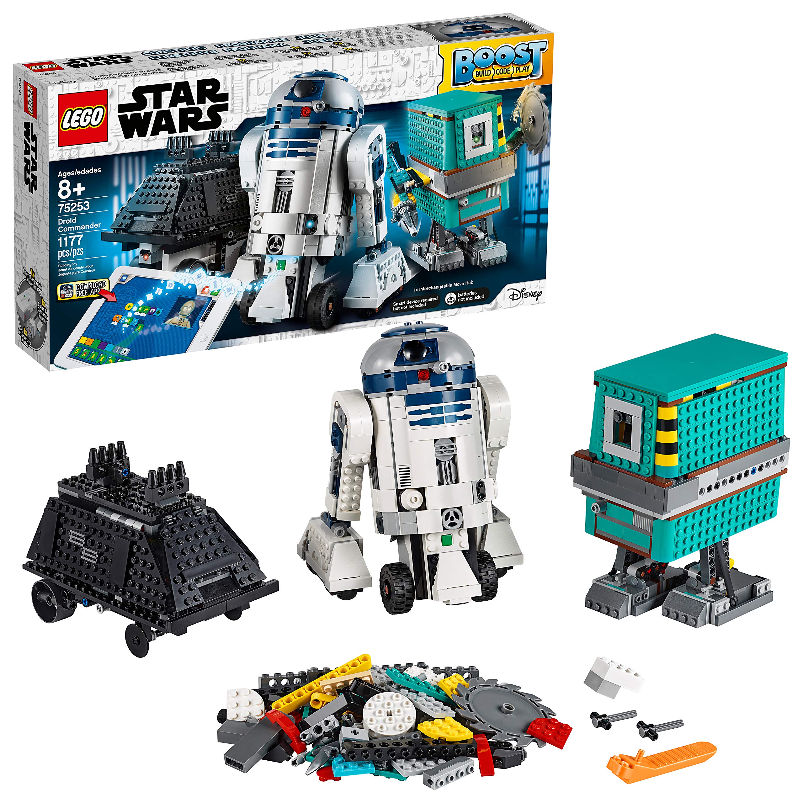 LEGO Star Wars Boost Droid Commander 75253 Building Kit - R2-D2 Robot Toy with 1,177 Pieces for Kids to Learn Coding | STEM Educational Toy for Boys & Girls | Perfect for Playtime, Birthday Gifts & Star Wars Fans