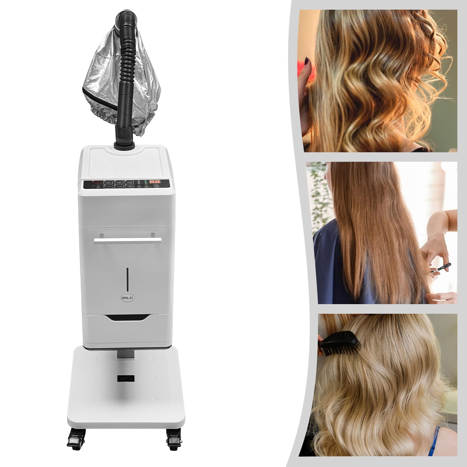 Professional Hair Steamer & Hair Processor - Salon Spa Vertical Nano Ionic Steamer for Hair Coloring, Perming & Care (110V 500W) - Perfect for Home & Salon Hair Treatments
