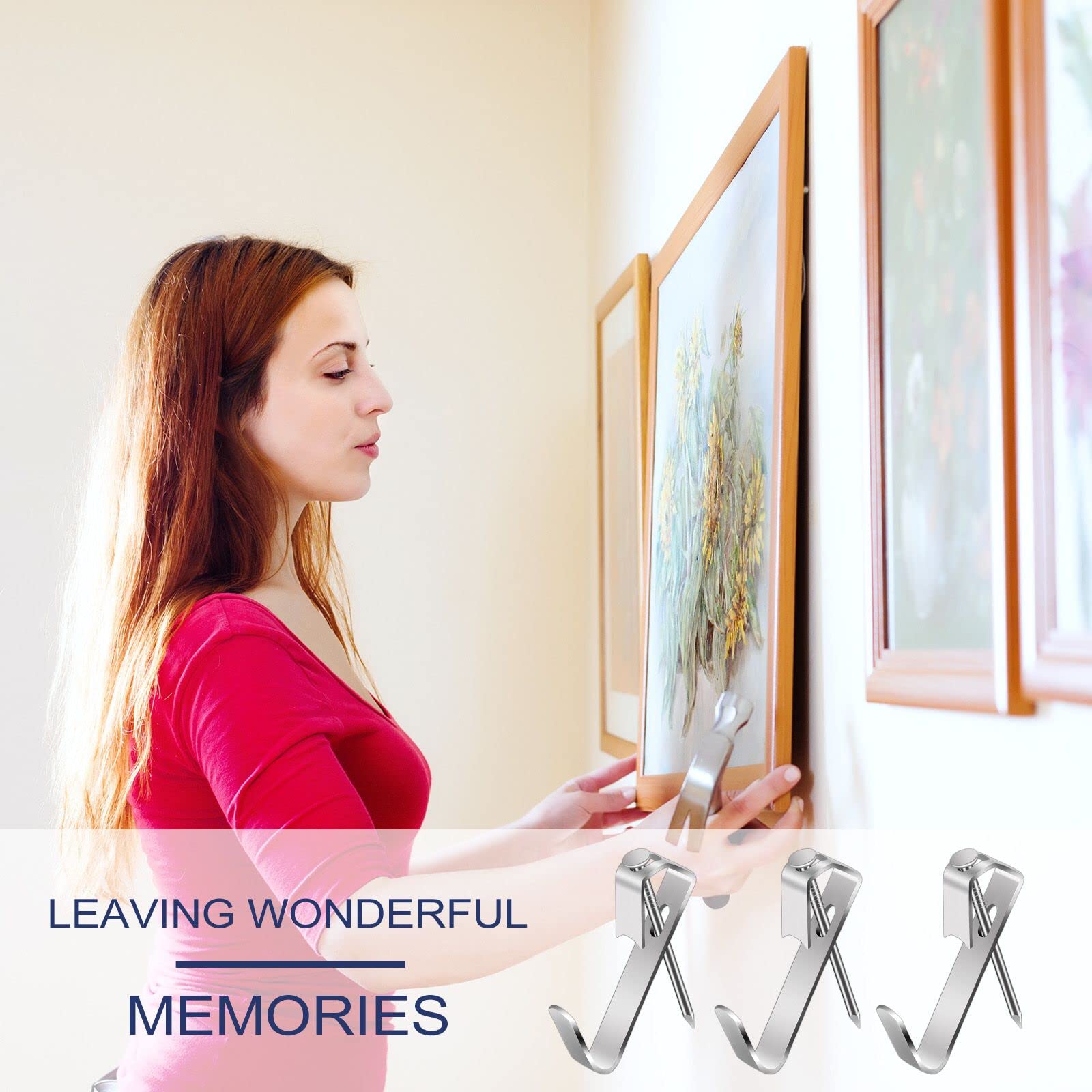 90 PCS Picture Hanging Kit with Wall Hooks and Nails - Heavy Duty Hanging Hardware for Photos, Mirrors, Frames & Wall Decor - Perfect for Home, Office & Gallery Display