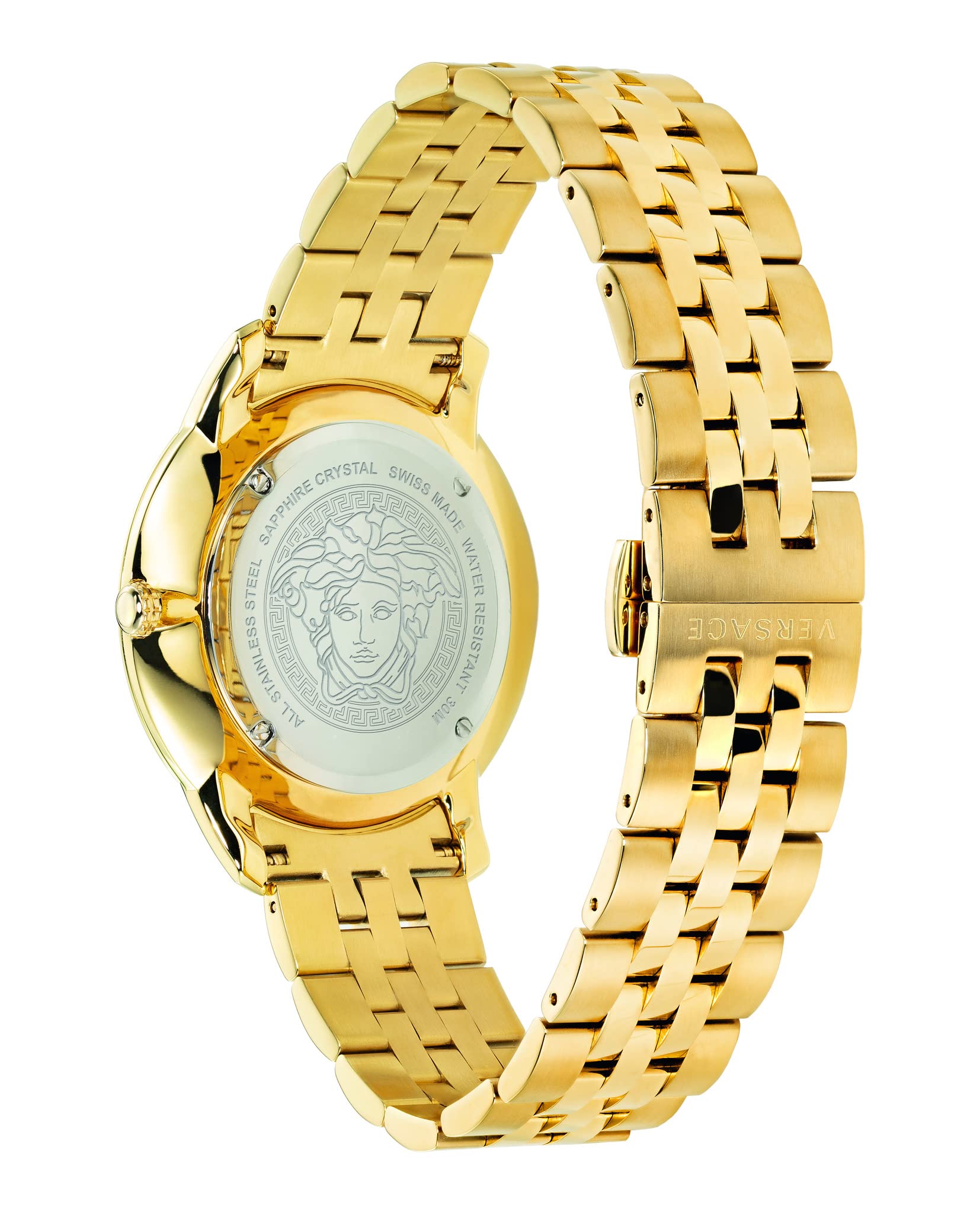 Versace Women's Gold 42mm Audrey V-Watch VELR00719 - Luxury Fashion Watch for Women, Perfect for Parties, Work & Special Occasions