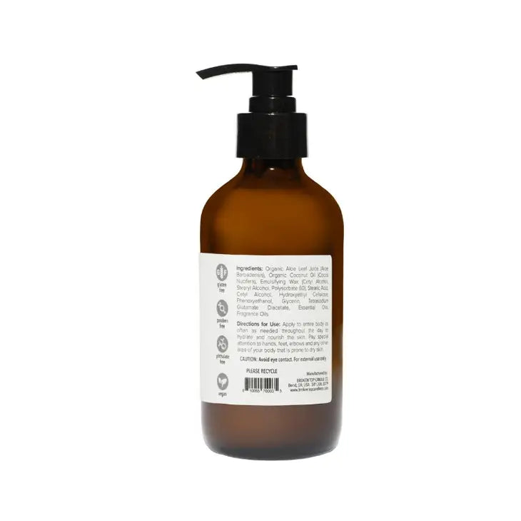 Organic Coconut Sandalwood Body Lotion 8 oz - Moisturizing & Relaxing Skin Care for Dry Skin - Perfect for Spa Days, Massage Therapy & Nighttime Relaxation