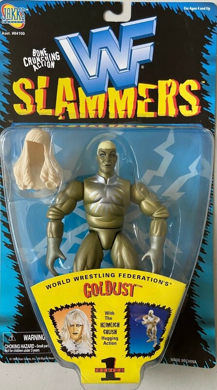 Vintage 1998 WWF Jakks Pacific Slammers Series 1 Goldust Wrestling Action Figure - Collectible Toy for WWE Fans & Nostalgic Memorabilia - Perfect for Display, Play, and Wrestling Enthusiast Collections