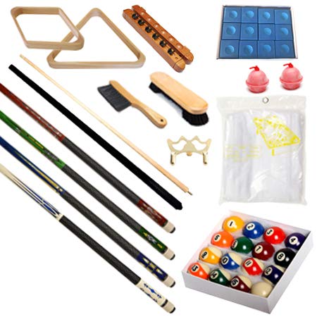 Premium 32-Piece Billiard Accessory Kit - Pool Cue Sticks, Bridge, Balls & More for Home Game Rooms & Bars | Perfect for Pool Tables & Entertainment Spaces