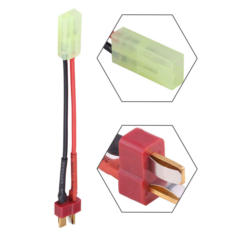 HAOX T Plug 18AWG Connector Cable - High Quality RC Power Adapter for Battery to ESC Connection | Durable RC Accessories for RC Cars, Drones & Hobby Models | Perfect for Racing, DIY Projects & Remote Control Vehicles