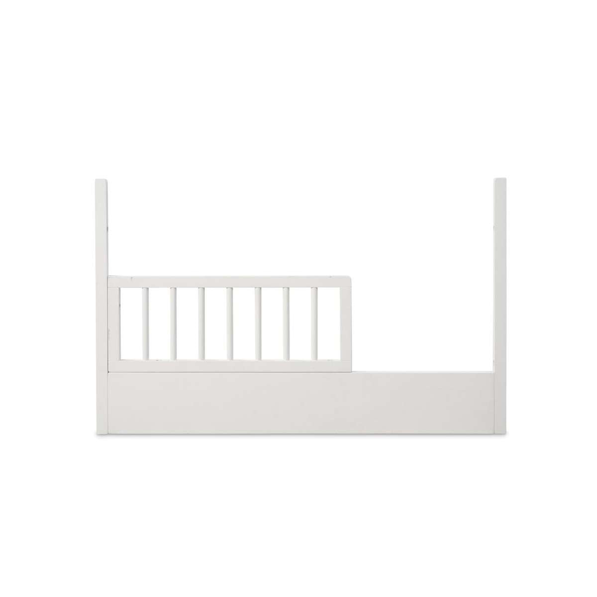 Orlando White Half Frame Toddler Cot Bed - Perfect for Kids' Room, Daycare, or Travel Use
